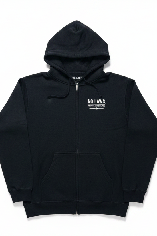 NO LAWS® Live Free • Ride Free Zip Hoodie - NO LAWS MOTORCYCLES