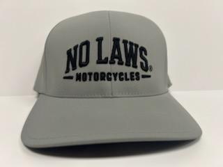 NO LAWS® Motorcycles Performance Cap – Silver Gray