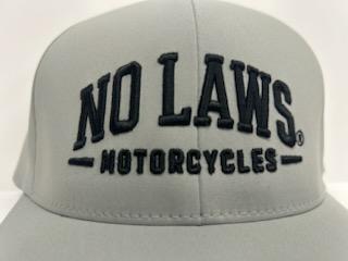 NO LAWS® Motorcycles Performance Cap – Silver Gray