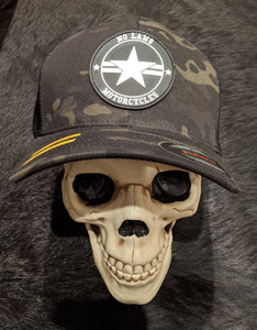 NO LAWS MOTORCYCLES  HAT WITH PVC PATCH FLEXFIT - NO LAWS MOTORCYCLES