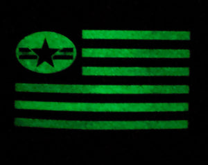 NO LAWS MOTORCYCLES USA FLAG HAT WITH PVC GID ( glow in the dark) PATCH FLEXFIT - NO LAWS MOTORCYCLES