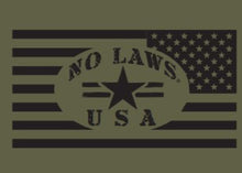 Load image into Gallery viewer, MOTORCYLES AND GUNS - GREEN - NO LAWS MOTORCYCLES