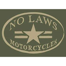 Load image into Gallery viewer, NO LAWS MOTORCYCLES OVAL - HEATHER GREEN - NO LAWS MOTORCYCLES